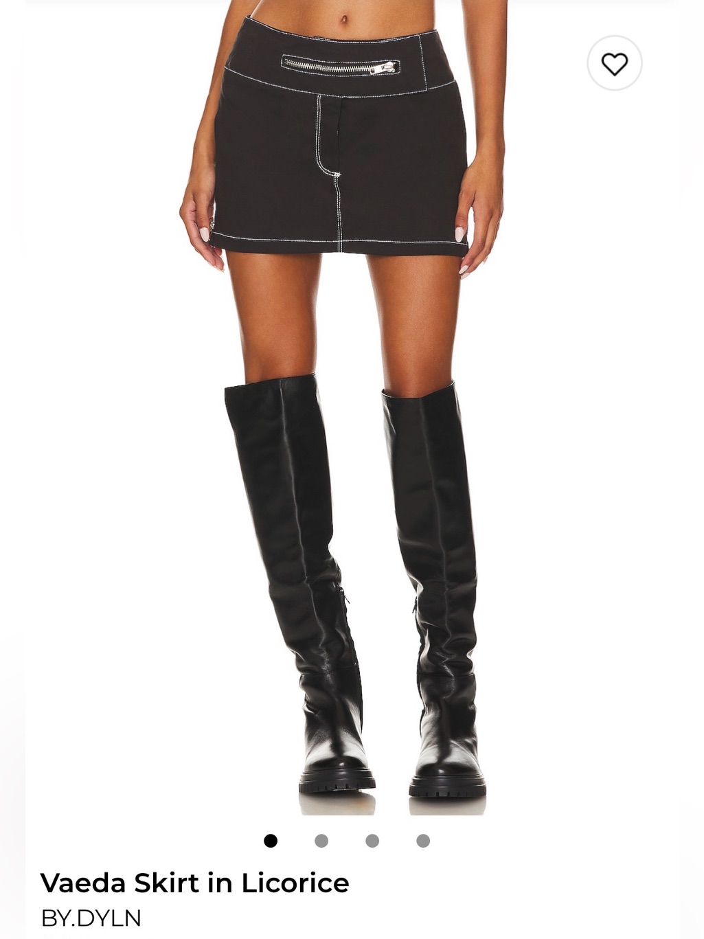By.Dyln Vaeda Mini Skirt In Licorice - Black Xs